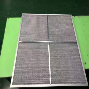 Komerční kuchyňské linky kapucí kovové pletivo mazivo filtrnaluminum omyvatelný skládaný panel Pre HVAC filtr